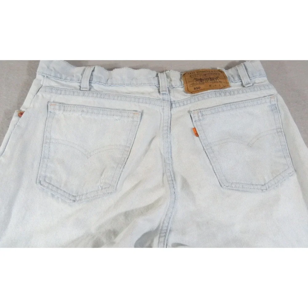 Vtg Levis 550 Mens 34x32 USA Orange Tab Relaxed Fit Tapered Leg Denim Jeans Used